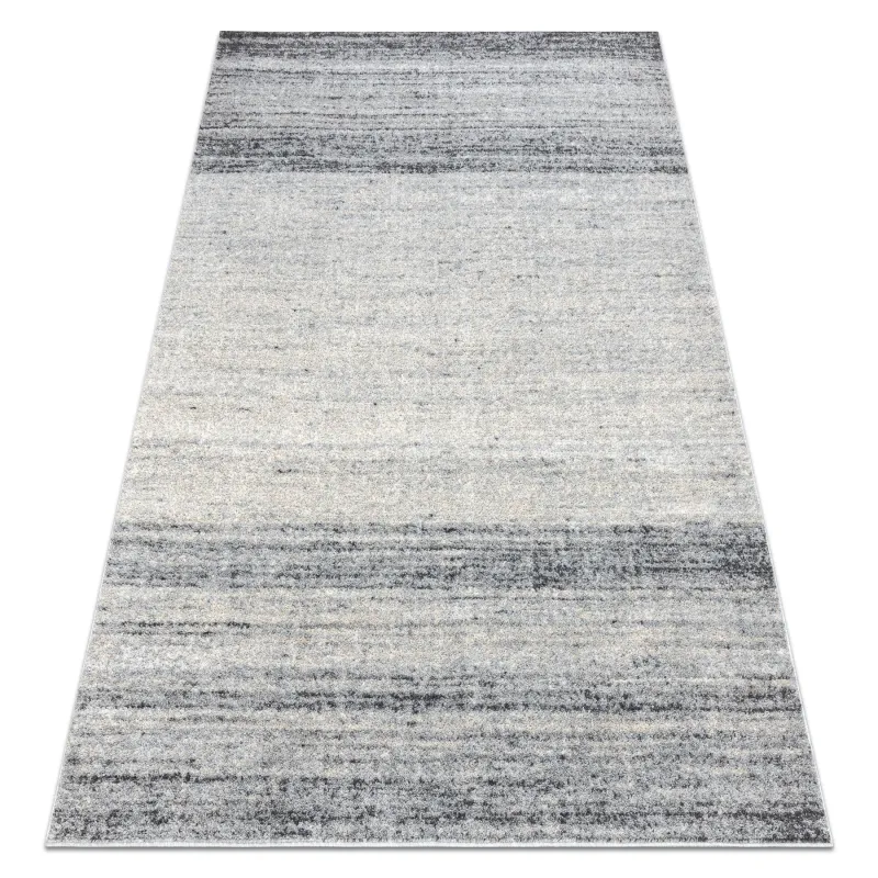 FUSION 8252 Grey Melange Rug - modern abstract carpet in light grey