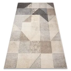 FUSION 9777 Cream Beige Geometric Rug