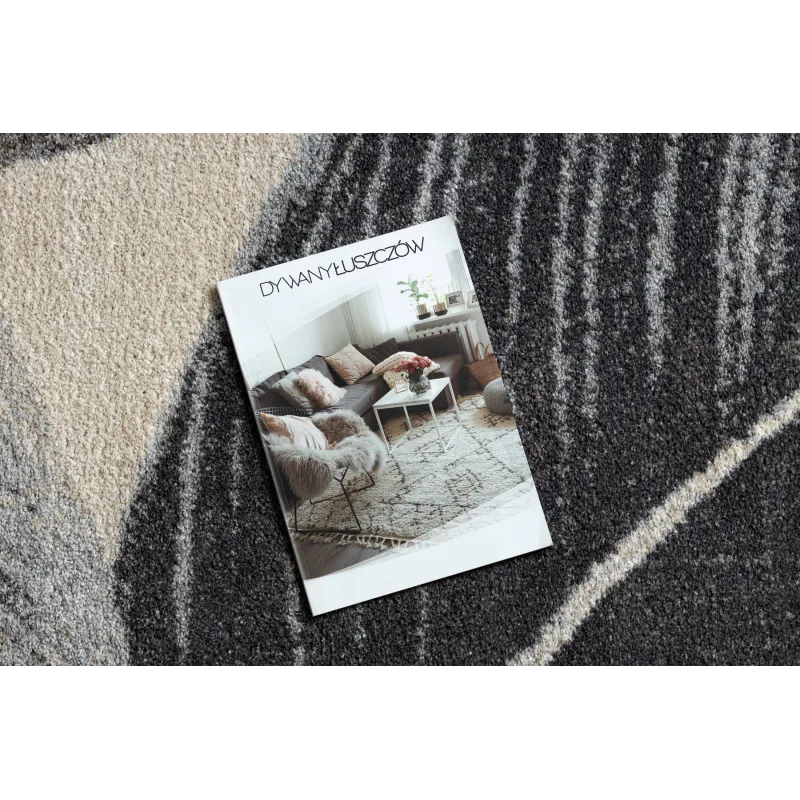 Dark grey FUSION 8912 rug, modern style perfect for any room