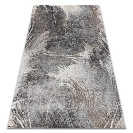 FUSION 9617 Modern Geometric Rug in dark grey and brown, stylish abstract design