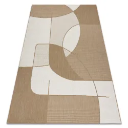 Sisal FLAT rug 48982265 Geometric - natural beige straw color, rope weave