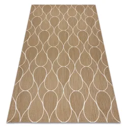 Sisal FLAT rug 49379265 Drops - natural beige straw color, rope weave