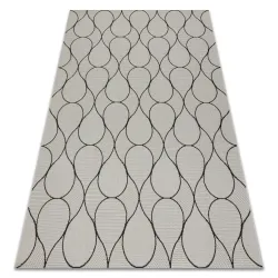 ROPE WEAVE SISAL FLAT rug 49379960 Drops cream / black