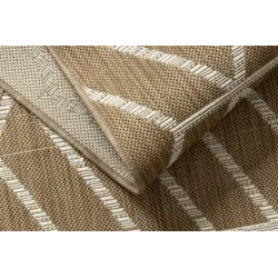 Geometric Sisal Flat Rug Natural Beige