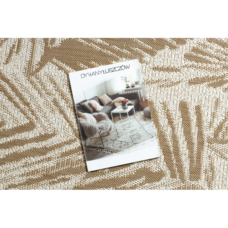 Palm Leaf Sisal Flat Rug Natural Beige