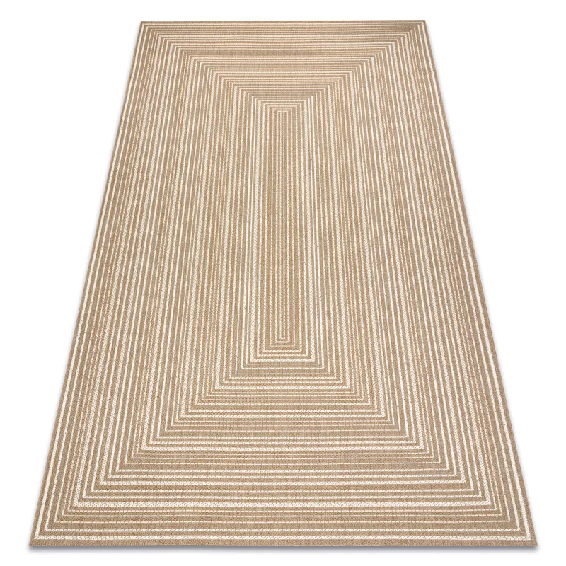 FLAT Geometric Sisal Rug Beige