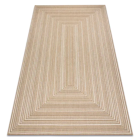 FLAT Geometric Sisal Rug Beige