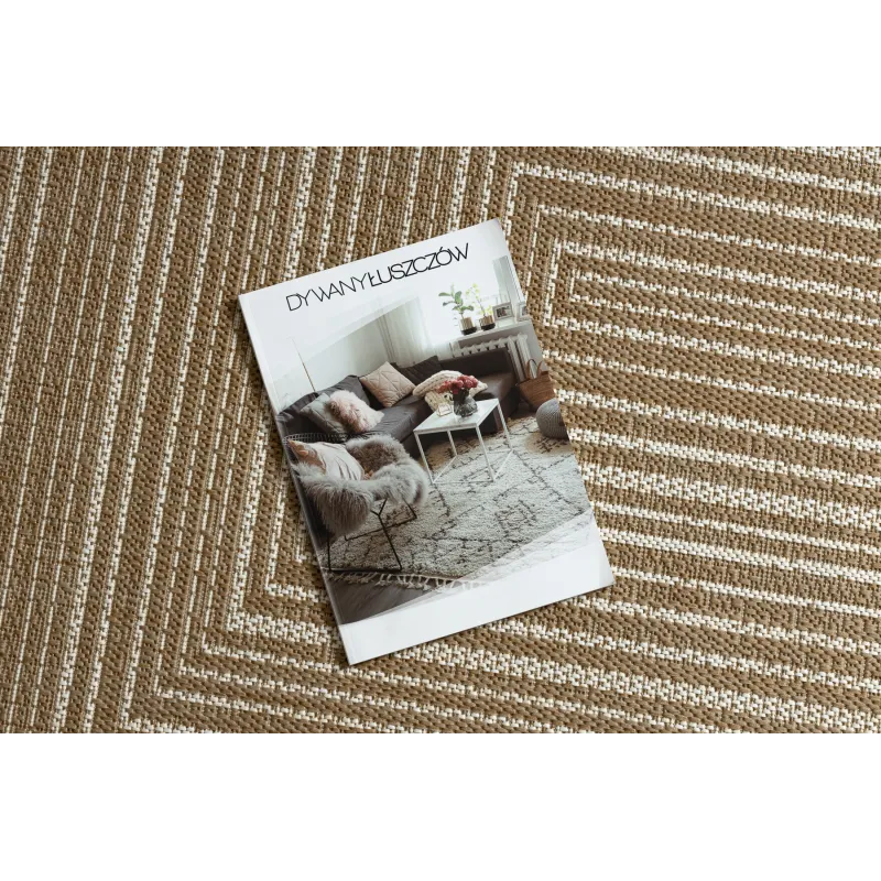 FLAT Geometric Sisal Rug Beige