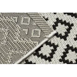 FLAT Diamond Sisal Rug Cream Black
