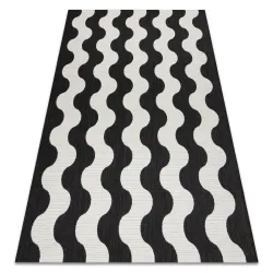 SZNURKOWY SIZAL FLAT Rug 49377690 Waves Cream / Black