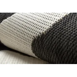 FLAT Sisal Wave Rug Cream/Black