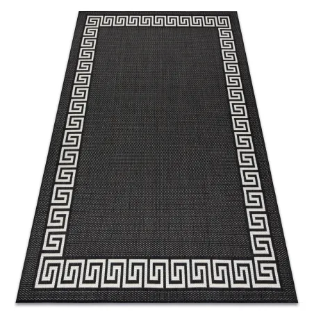FLAT Sisal Greek Rug Black/Cream
