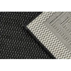 FLAT Sisal Greek Rug Black/Cream