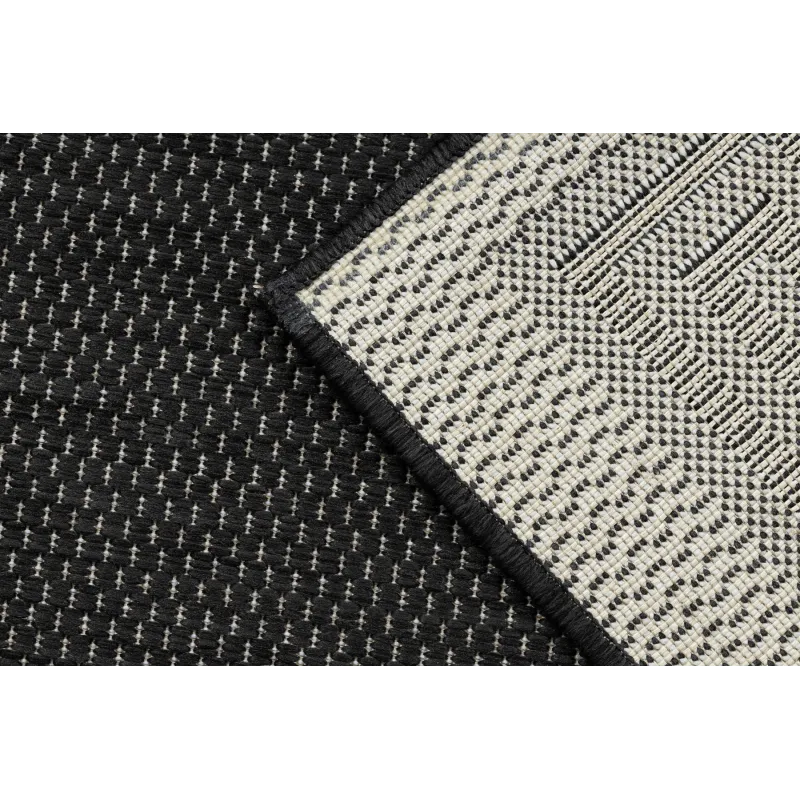 FLAT Sisal Greek Rug Black/Cream