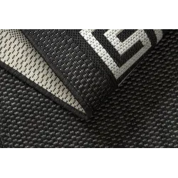 FLAT Sisal Greek Rug Black/Cream