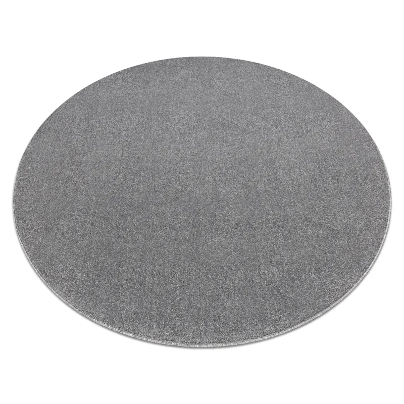 Light gray ETON PLUS round rug, modern and smooth