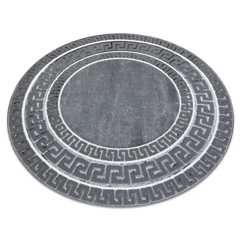 ALLURE 1960 Round Rug, structured, stylish, glamour in grey shade