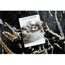 ALLURE 1963 Marble Rug - modern black and gold design