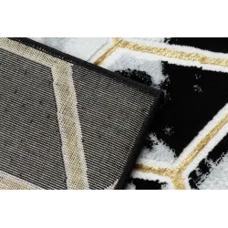 ALLURE 1966 Cube Rug - Luxurious texture and stylish design in black and gold
