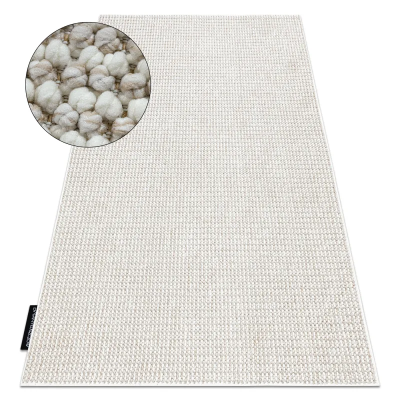 CASABLANCA LOOP White Beige Loop Rug, soft modern carpet