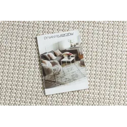 Stylish white and beige modern rug, perfect for contemporary spaces