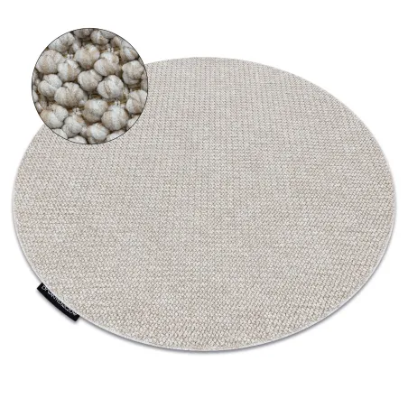 CASABLANCA LOOP Round Rug in beige, soft loop pile design