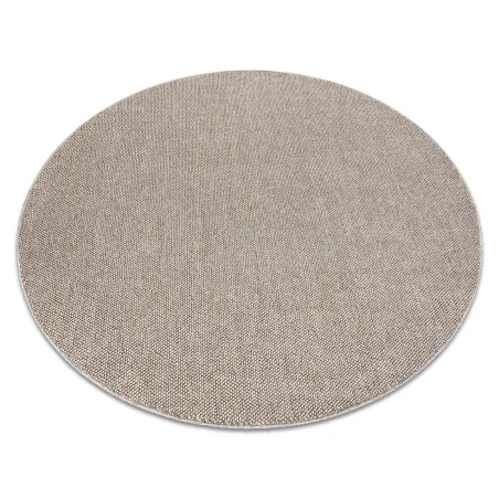 Brown polypropylene round rug 80 cm for modern interiors