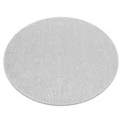 Silver Polypropylene Rectangular Rug