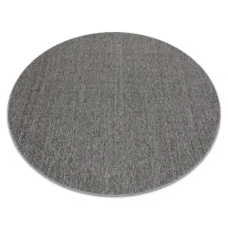 Gray Polypropylene Rectangular Rug