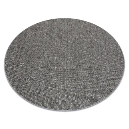 Gray rectangular polypropylene rug, modern design for any room