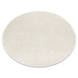 Cream Polypropylene Rectangular Rug