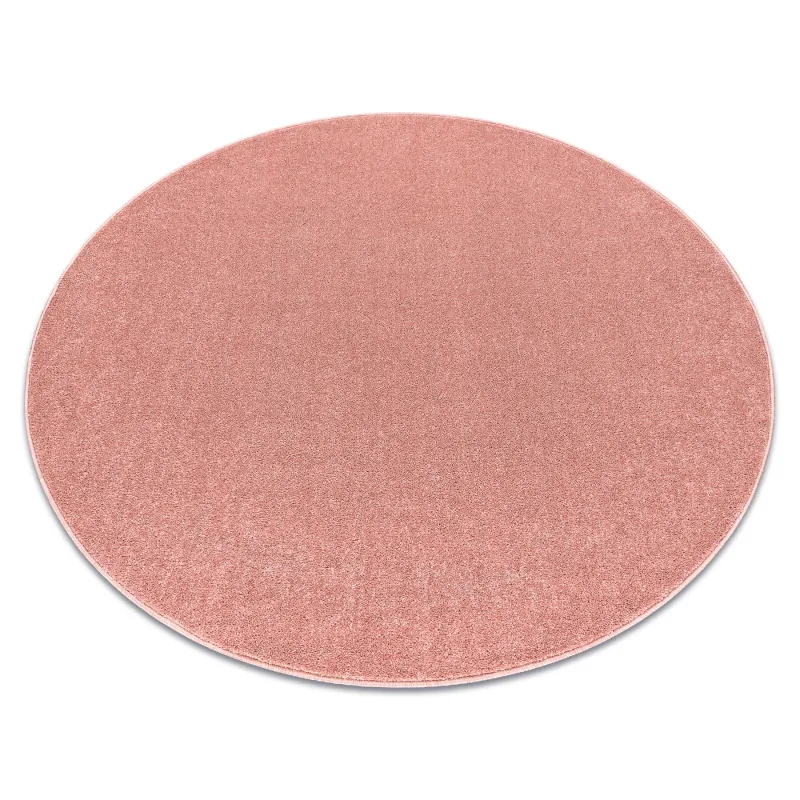ETON PLUS round powder pink rug, smooth, modern design
