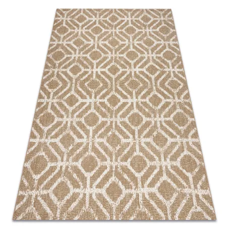 FLAT Sisal Geometric Diamond Rug Beige