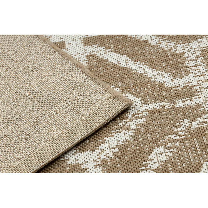 FLAT Sisal Geometric Diamond Rug Beige