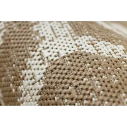 FLAT Sisal Geometric Diamond Rug Beige
