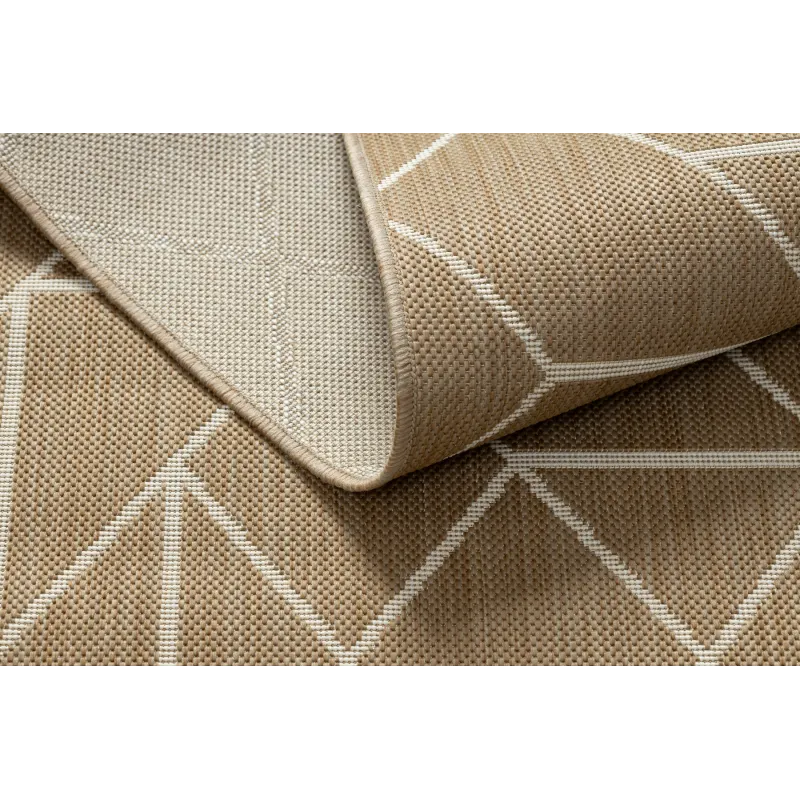 FLAT Sisal Geometric Rug Natural Beige