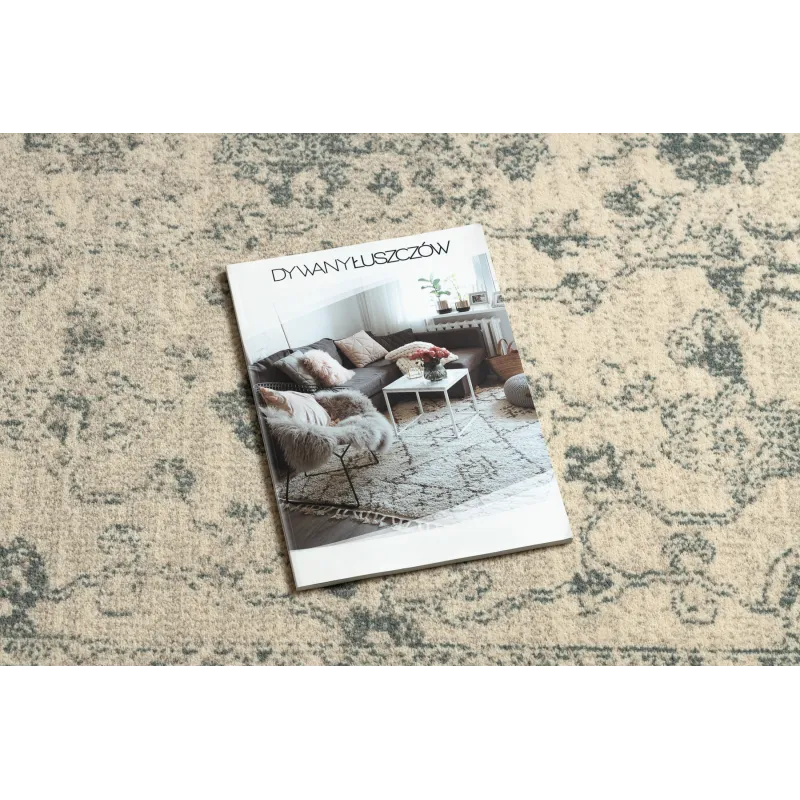 ABBY rug in beige and green style, perfect for the living room