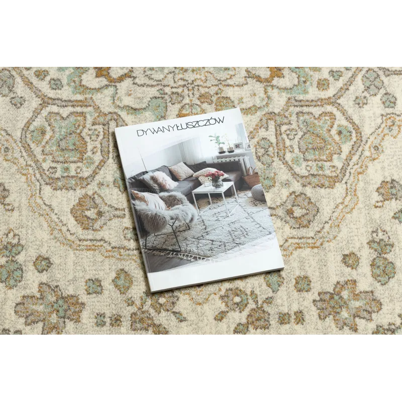 Beige SOHO rug with floral pattern, great for living rooms
