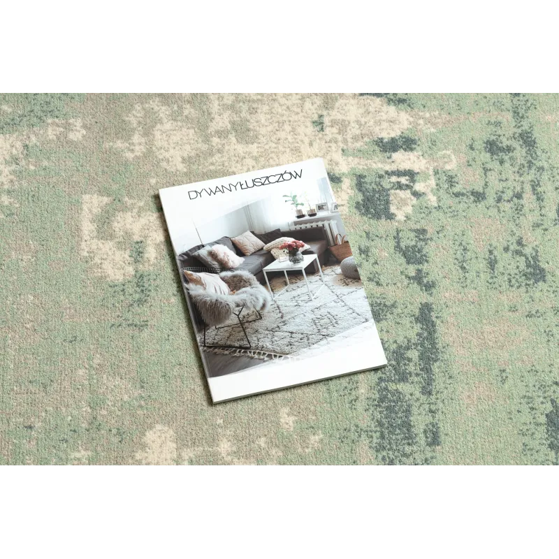 Modern green and grey ABBY wool rug 486.13.LA113, vintage style