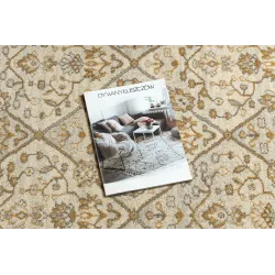 Stylish SOHO wool carpet in beige shades with geometric design