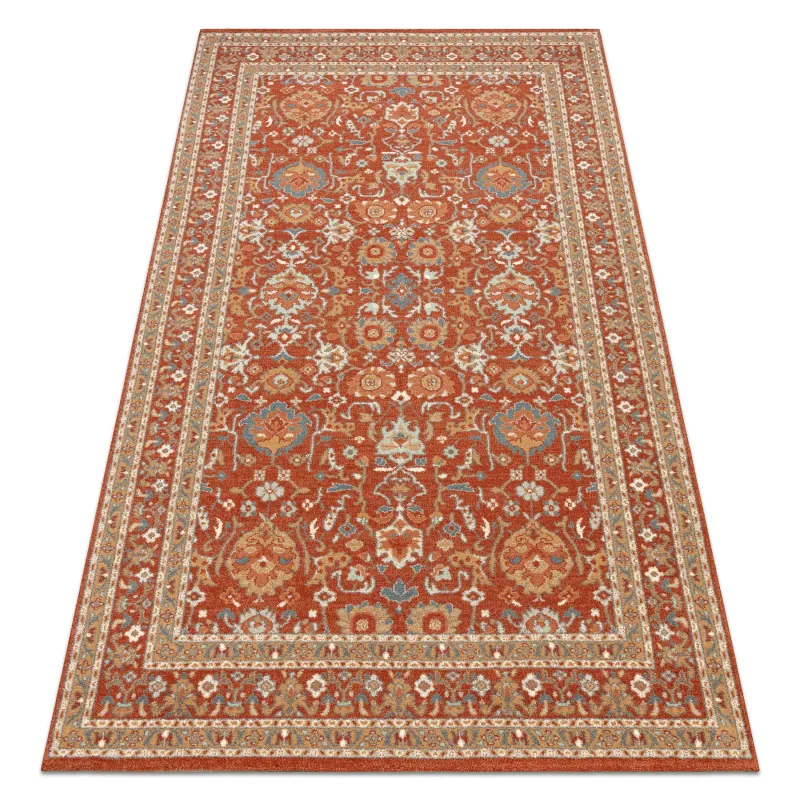 SOHO wool rug in terracotta with an ornament, perfect for enhancing living spaces
