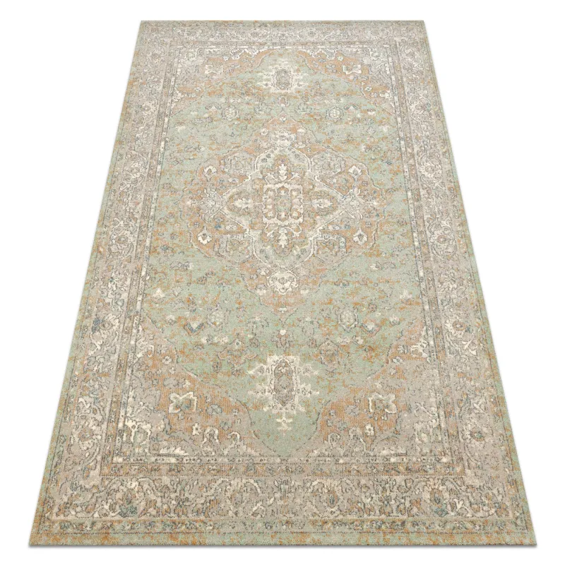 SOHO wool rug 477.01.LA402 in natural green and beige tones