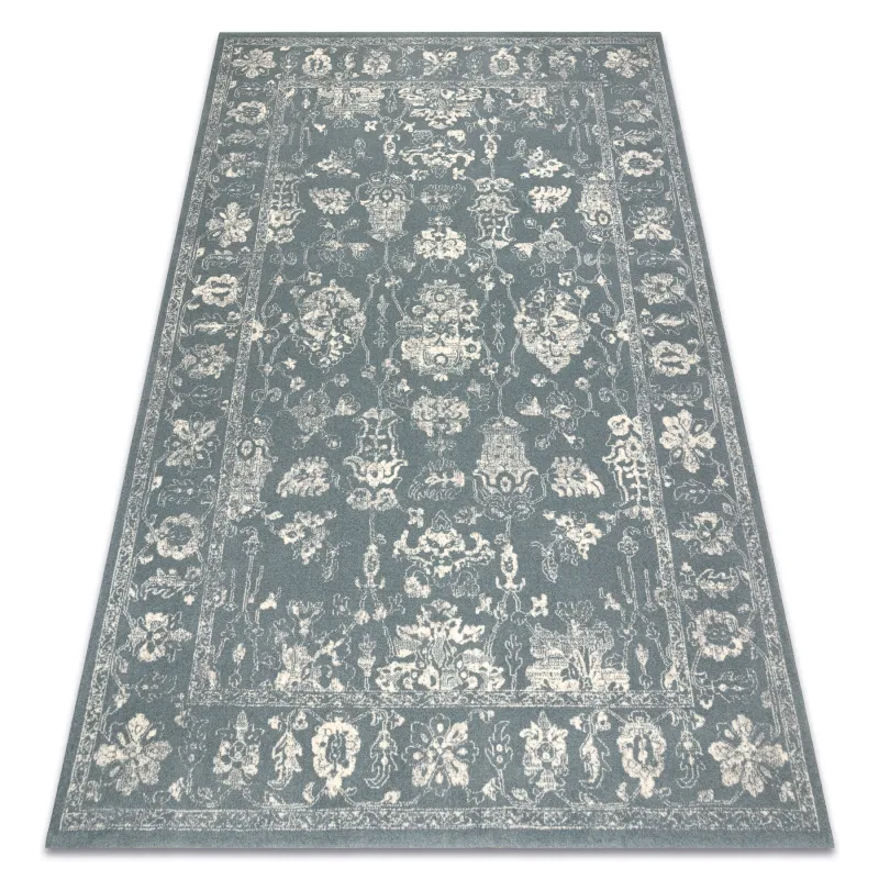 ABBY 486.25.LA500 wool rug in classic blue and beige design