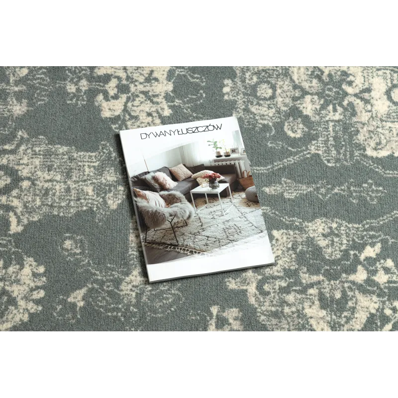 Classic blue and beige wool carpet ABBY for elegant interiors