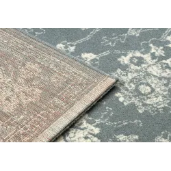 Soft textured wool rug ABBY in shades of blue and beige