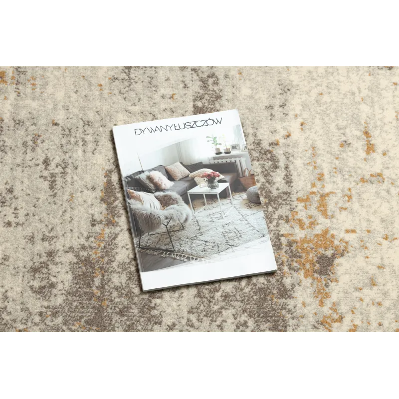 Modern ABBY rug 486.28.LA110 in beige with grey accents