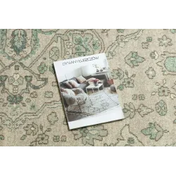 Stylish SOHO 477.01 rug in beige and green, perfect for the living room