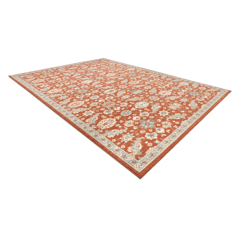 Stylish SOHO wool rug in terracotta shades, great for the bedroom