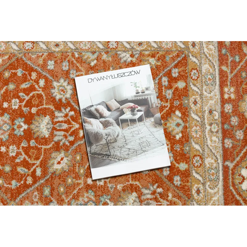 SOHO rug featuring terracotta geometric diamonds, perfect for contemporary spaces