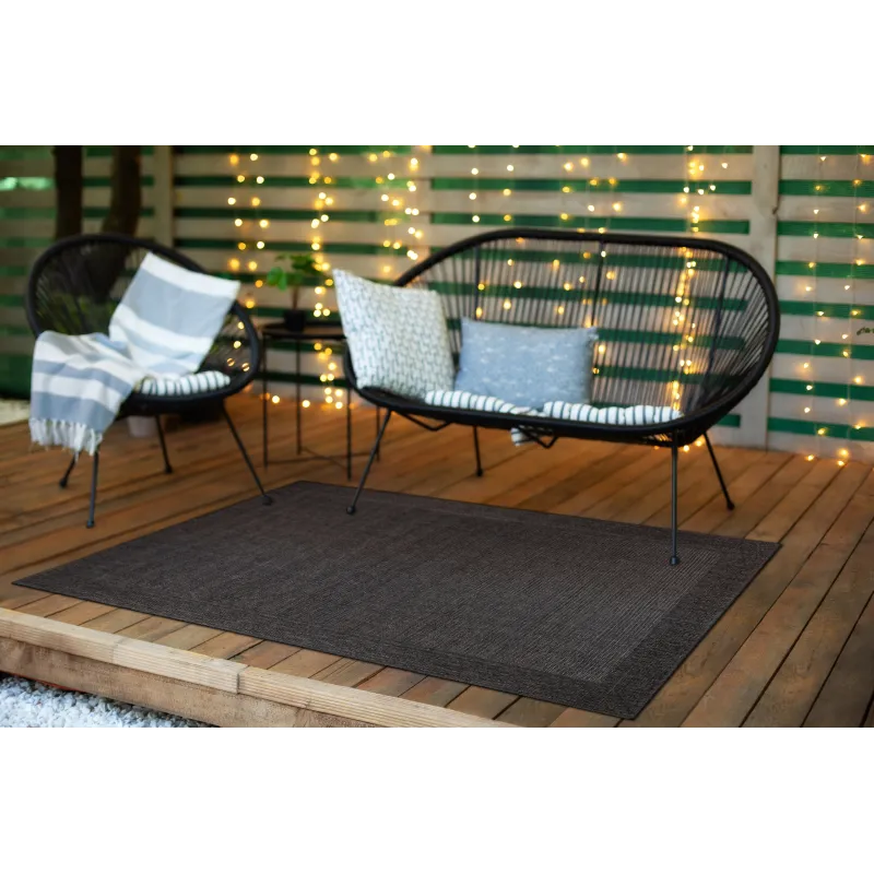 TIMO 5000 Outdoor Rug Black Sisal